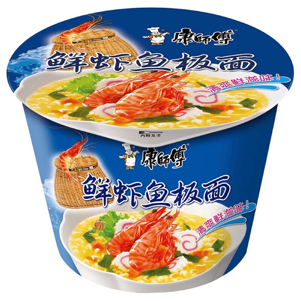 康師傅 エビ・かまぼこ風味カップ麺