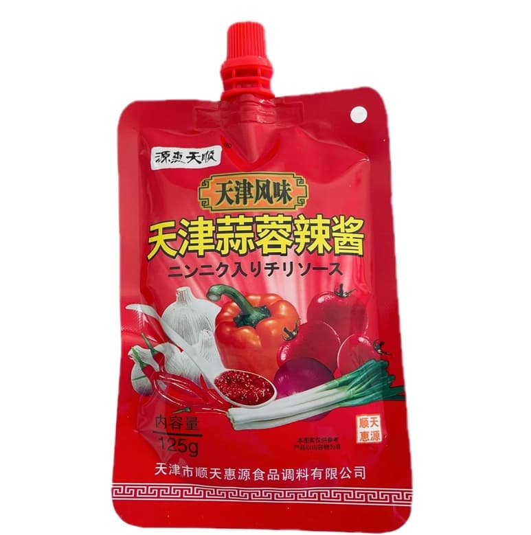 天津蒜蓉辣醤 ニンニク入りチリソース125g