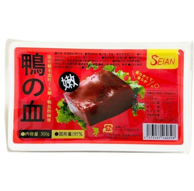常温鴨血 鴨の血 ヤーシュェ 火鍋 300g