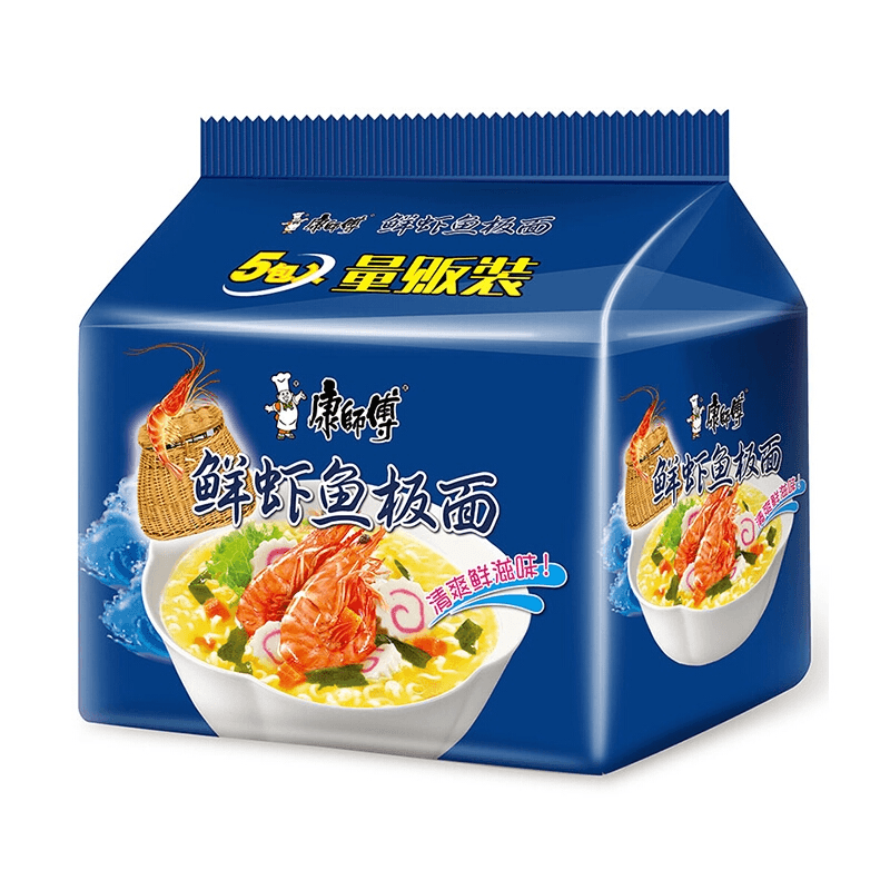 Master Kong Shrimp & Fish Cake Instant Noodles (5-Pack)